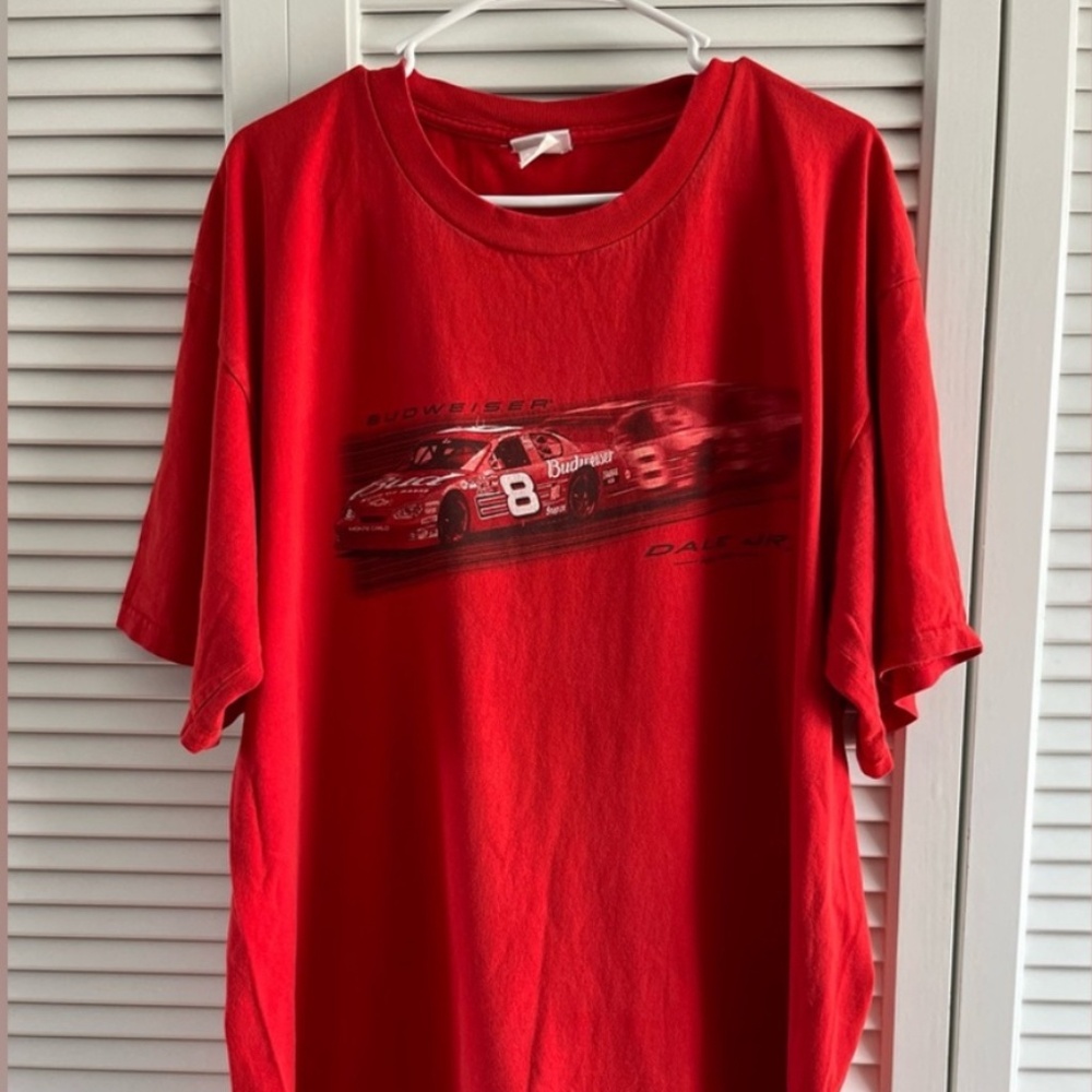 Vintage Chase Authentics Dale Earnhardt Jr #8 Budweiser T-Shirt Men's XL